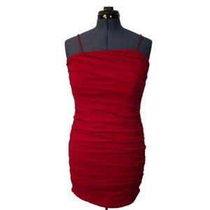 Sweet Storm Womens Mini dress Size Large Ruched Ladies Spahgetti Straps